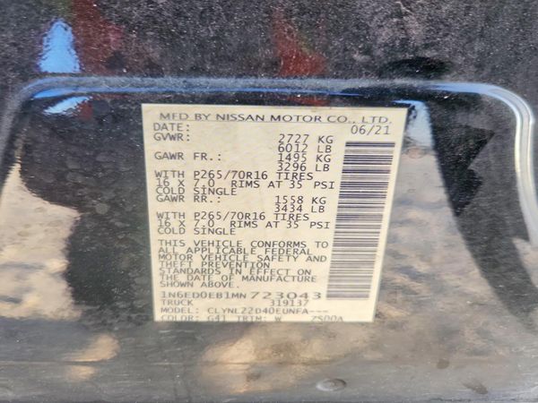 2021 NISSAN FRONTIER Crew Cab