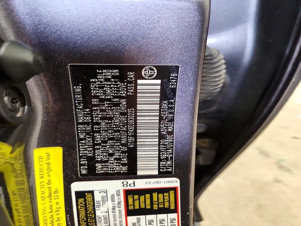 2014 TOYOTA CAMRY