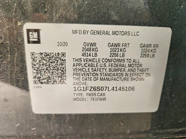 2020 CHEVROLET BOLT EV