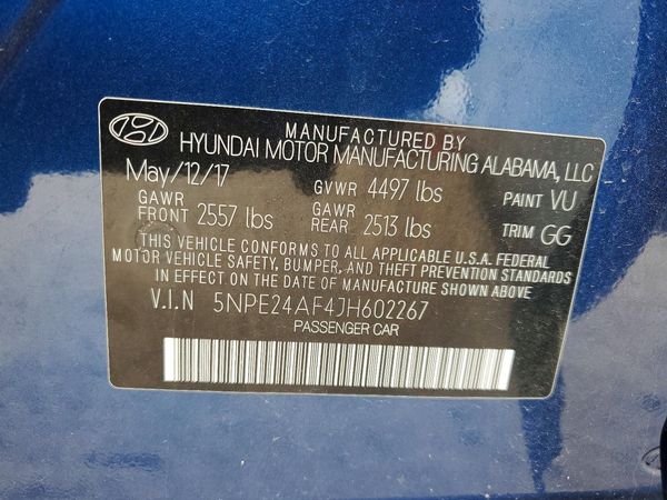 2018 HYUNDAI SONATA