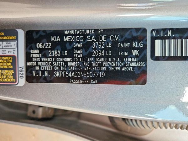 2022 KIA FORTE GT Line