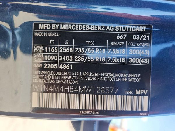 2021 MERCEDES-BENZ GLB GLB250-4M