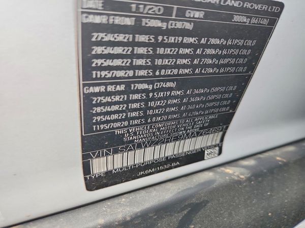 2021 LAND ROVER RANGE ROVER SPORT