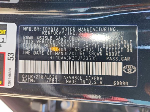 2026 TOYOTA CAMRY
