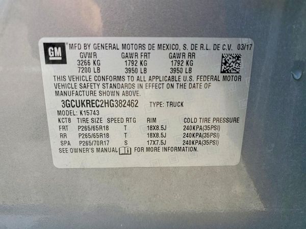 2017 CHEVROLET SILVERADO LT