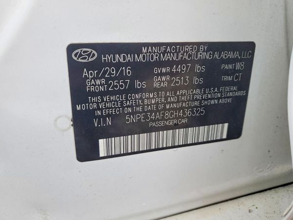 2016 HYUNDAI SONATA