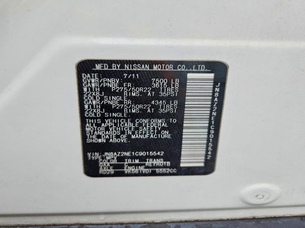 2012 INFINITI QX56 — VINS