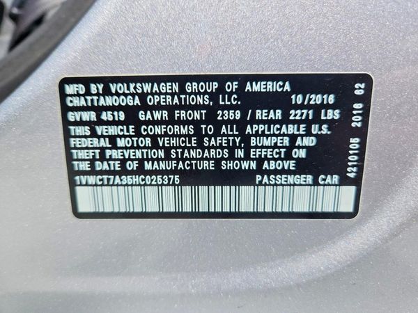 2017 VOLKSWAGEN PASSAT SEL Premium