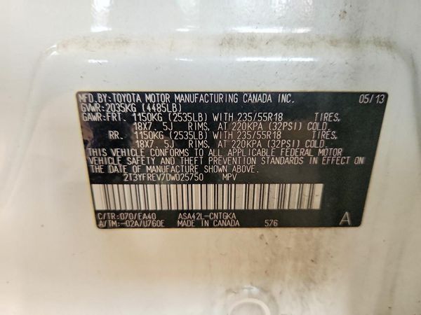 2013 TOYOTA RAV4 High
