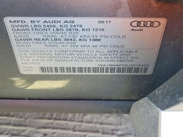 2018 AUDI Q5 quattro Premium Plus