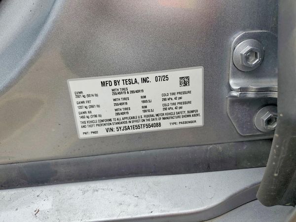 2026 TESLA MODEL S — VINS