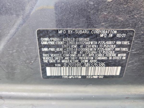 2021 SUBARU CROSSTREK