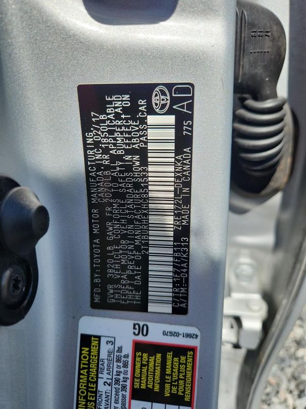 2017 TOYOTA COROLLA