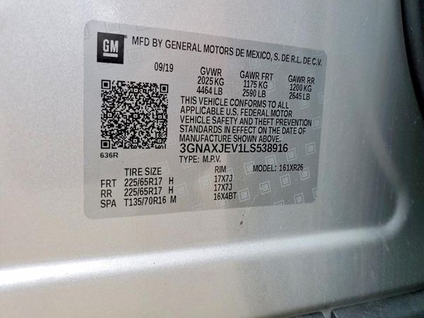 2020 CHEVROLET EQUINOX LT (2FL)