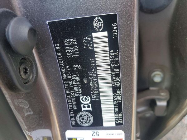 2024 TOYOTA CAMRY SE — VINS