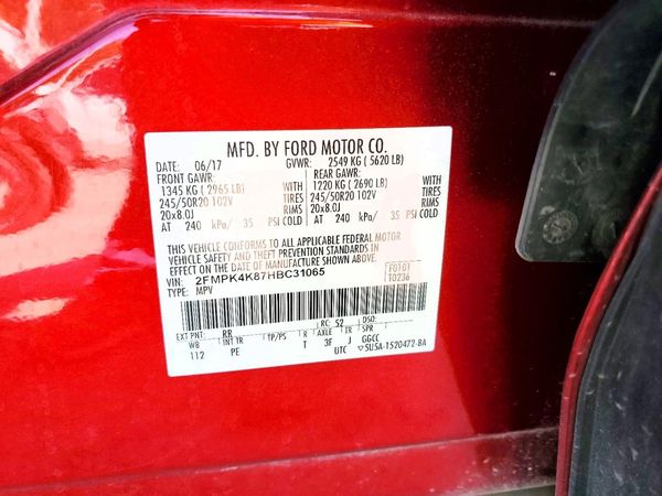 2017 FORD EDGE Titanium