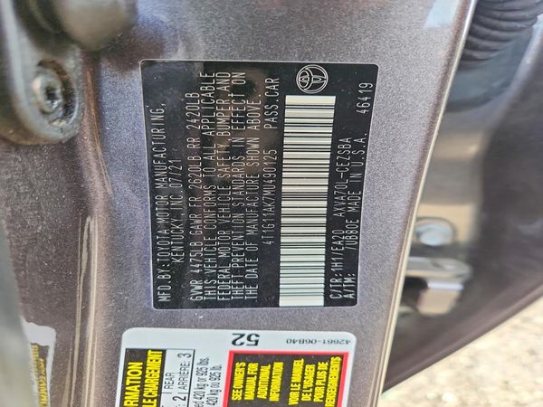 2021 TOYOTA CAMRY