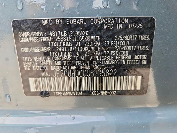2025 SUBARU CROSSTREK