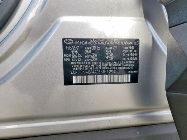 2021 HYUNDAI SANTA FE SE