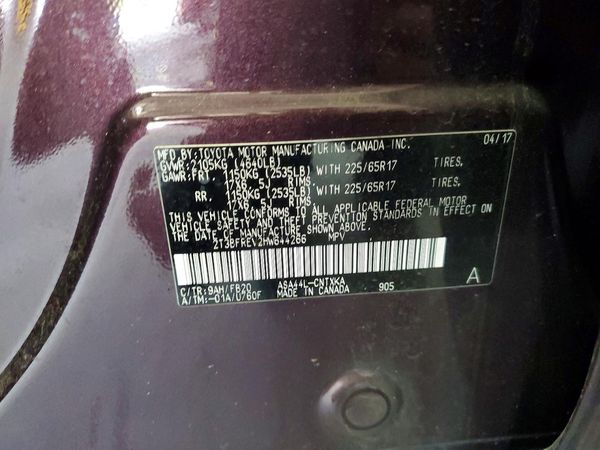 2017 TOYOTA RAV4 LE