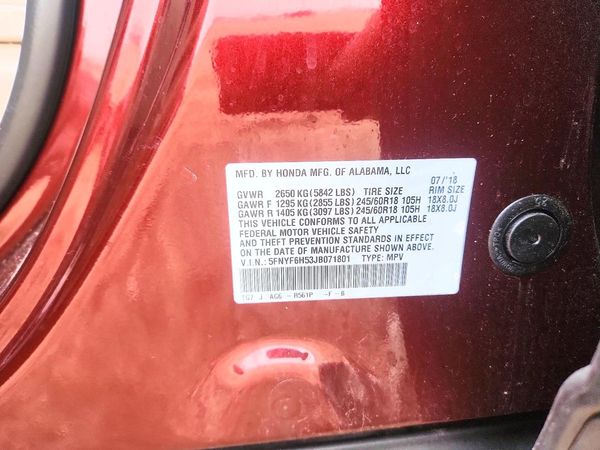 2018 HONDA PILOT EXL