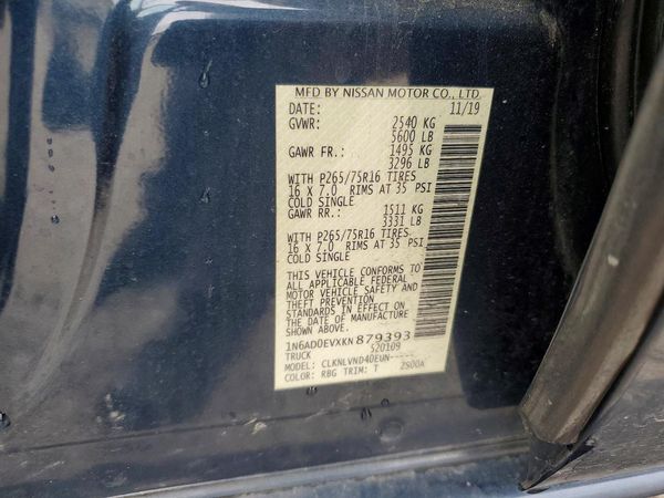 2019 NISSAN FRONTIER