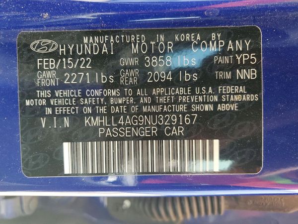 2022 HYUNDAI ELANTRA SE