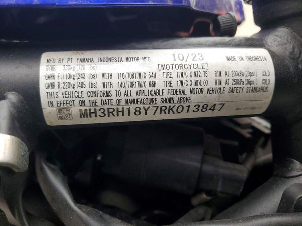 2024 YAMAHA YZFR3 — VINS