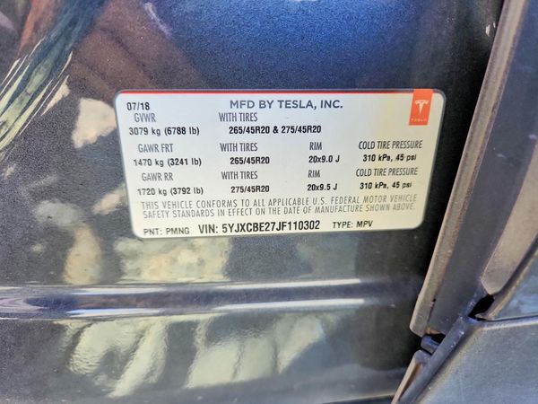 2018 TESLA MODEL X