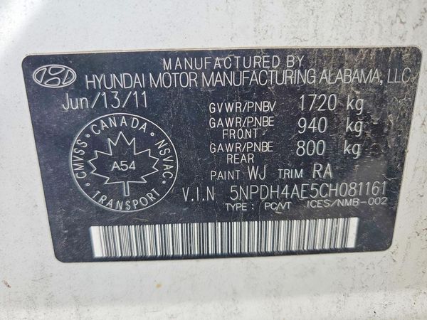 2012 HYUNDAI ELANTRA GLS(Middle grade)