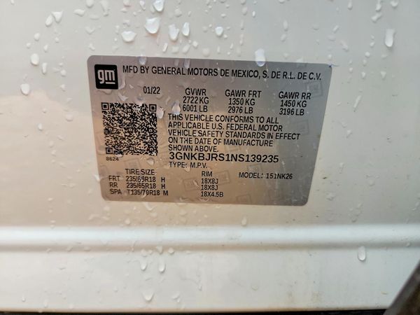 2022 CHEVROLET BLAZER 3LT