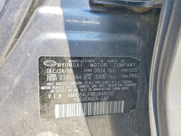 2019 HYUNDAI ELANTRA