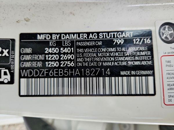 2017 MERCEDES-BENZ E AMG E43