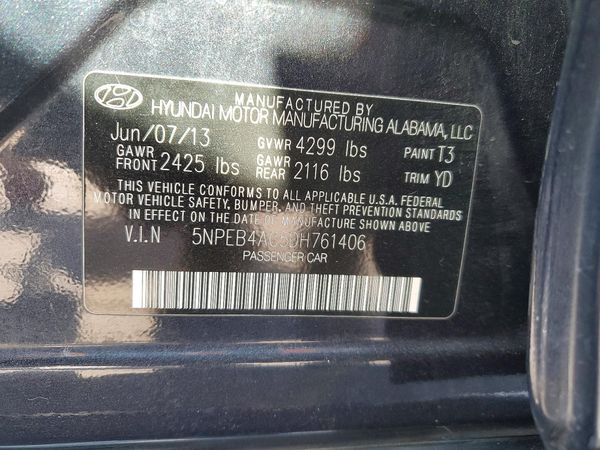 2013 HYUNDAI SONATA GLS/ GLS Popular