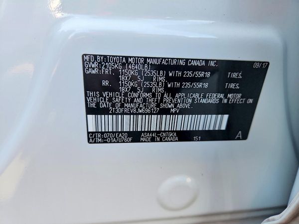 2018 TOYOTA RAV4 Ltd/Platinum