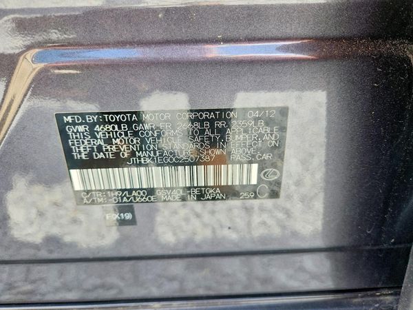 2012 LEXUS ES 350