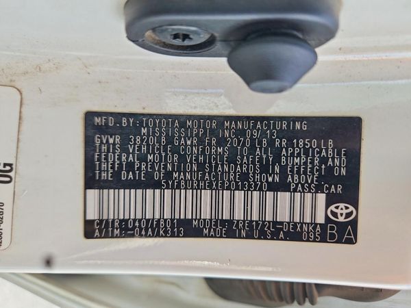 2014 TOYOTA COROLLA L/LE