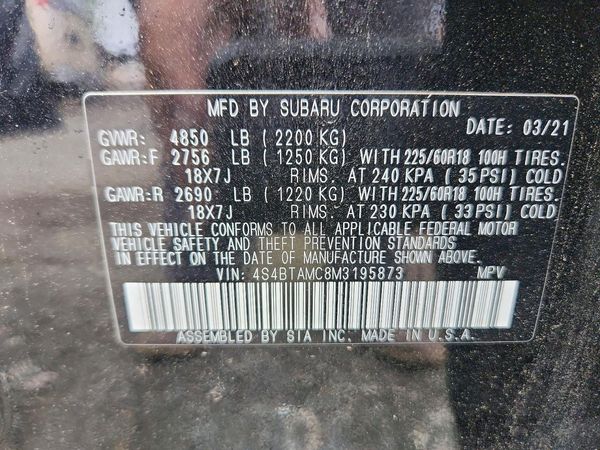 2021 SUBARU OUTBACK