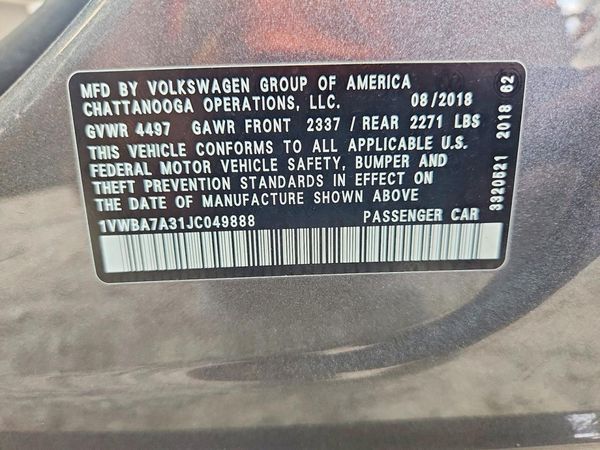 2018 VOLKSWAGEN PASSAT SE, SE w/ Technology
