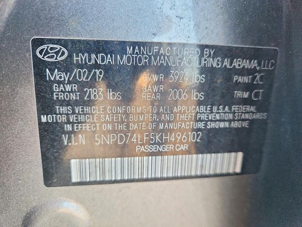 2019 HYUNDAI ELANTRA