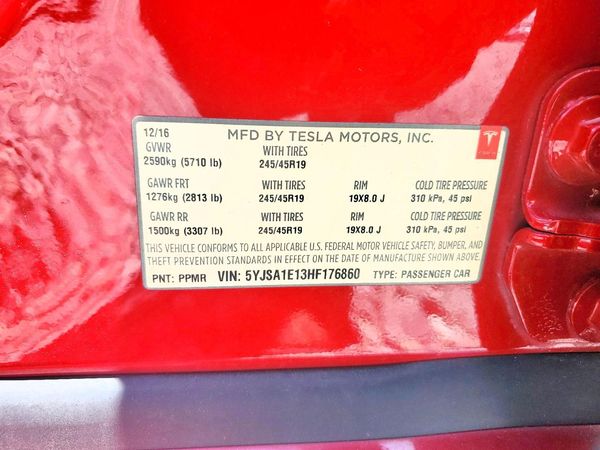 2017 TESLA MODEL S