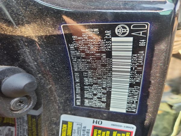 2019 TOYOTA COROLLA L/LE/SE/XLE/XSE