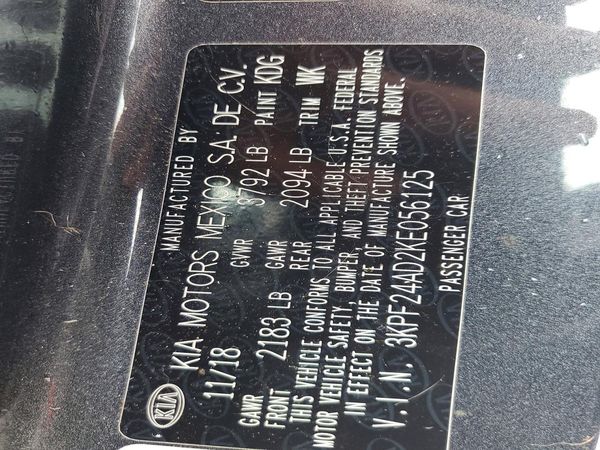 2019 KIA FORTE FE/LX/LXS