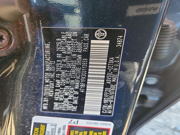 2012 TOYOTA CAMRY