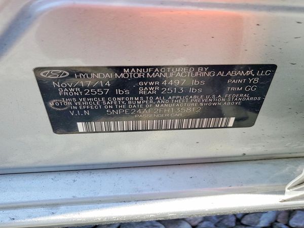 2015 HYUNDAI SONATA