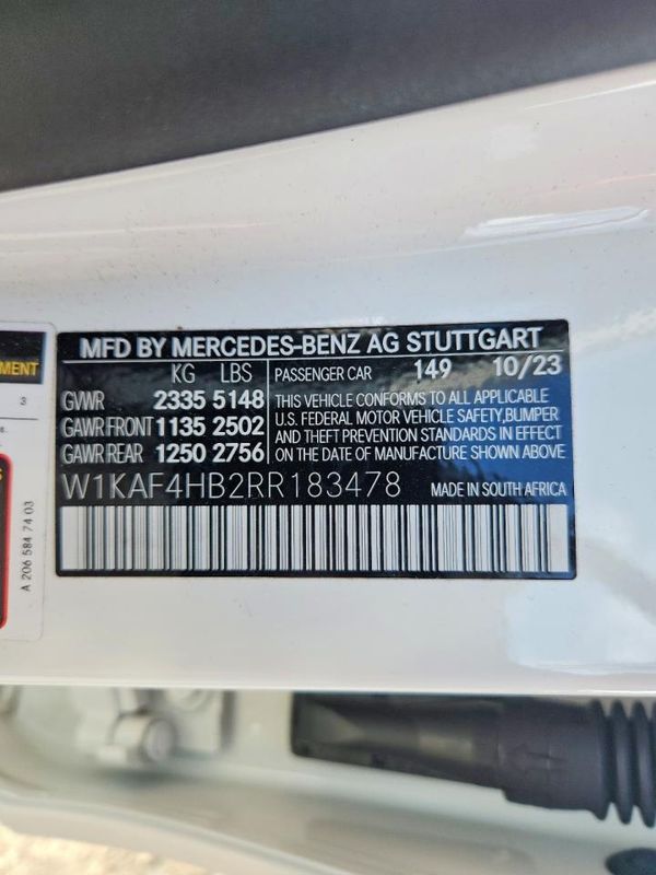2024 MERCEDES-BENZ C-CLASS — VINS