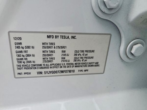 2021 TESLA MODEL Y