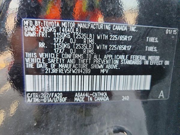 2015 TOYOTA RAV4 XLE (M Grade)
