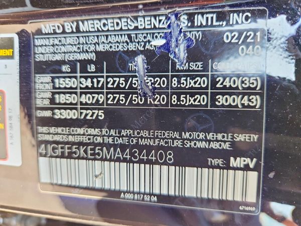 2021 MERCEDES-BENZ GLS GLS450-4M