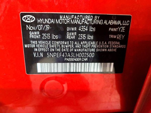 2020 HYUNDAI SONATA